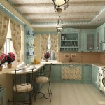 голубая кухня в стиле прован
