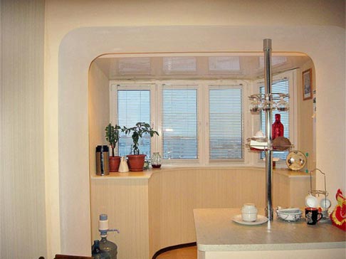 маленькая кухня 6 кв м объеденная с балконом