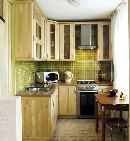 деревянная кухня 7 кв м