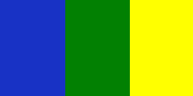 зеленый цвет в сочетании синего с желтым