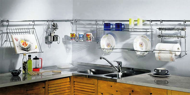 Рейлинговые системы для сушки посуды