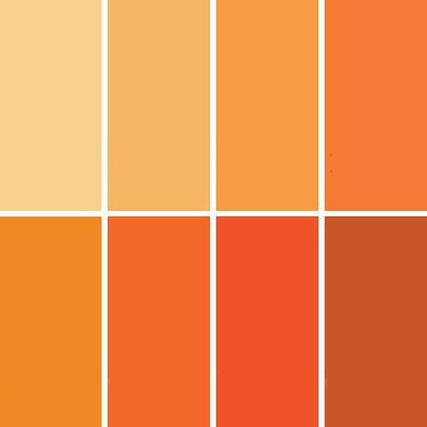 оттенки оранжевого цвета