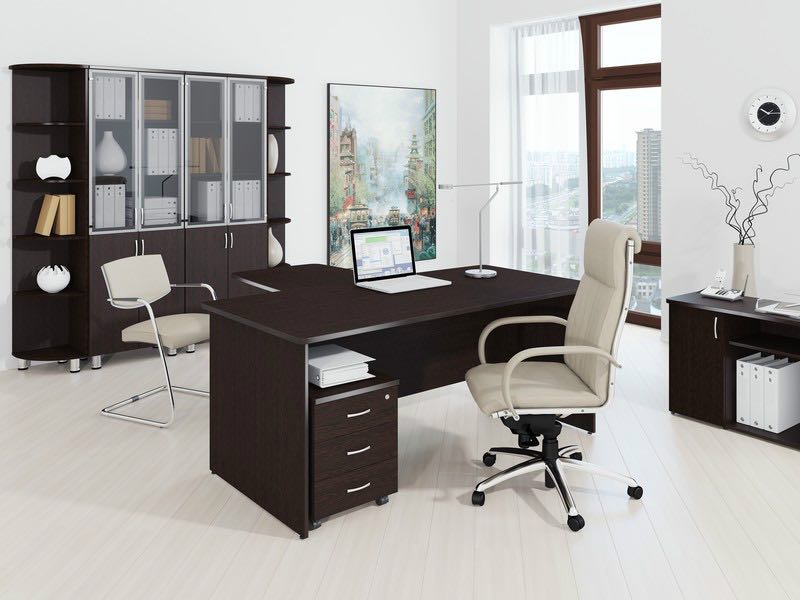 О внешнем виде и функциональности рабочего стола для офиса (советы, идеи, фото) на фото
				